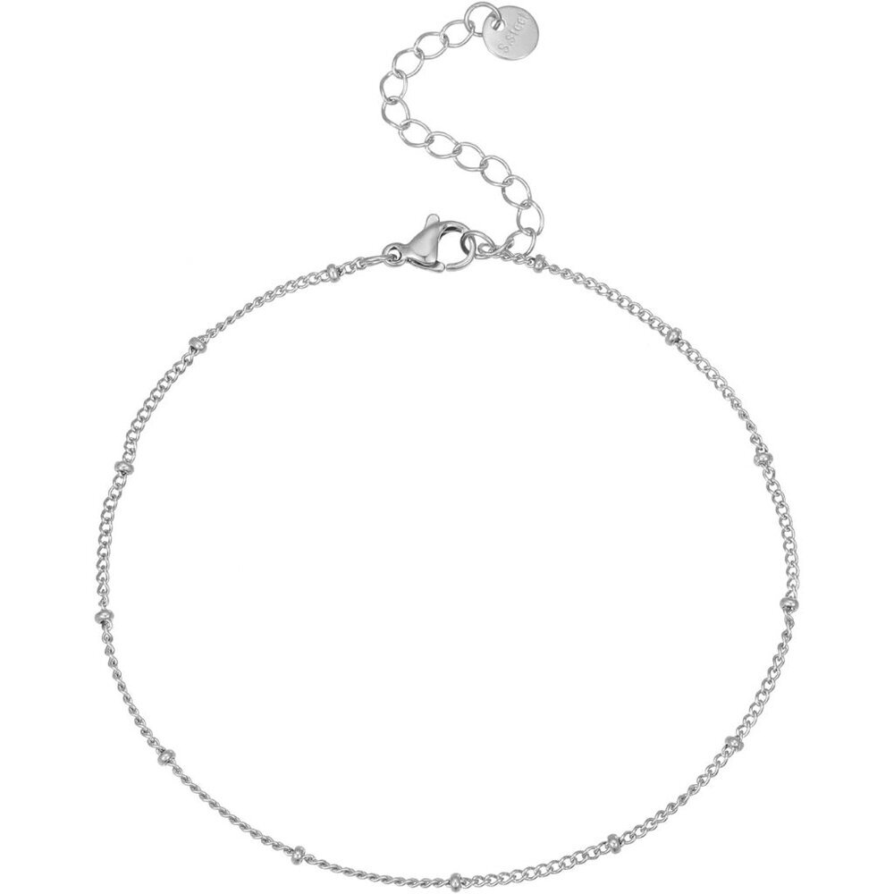 Dainty Ankle Bracelets for Women 18K Gold Plated Satellite Beaded Herringbone Li